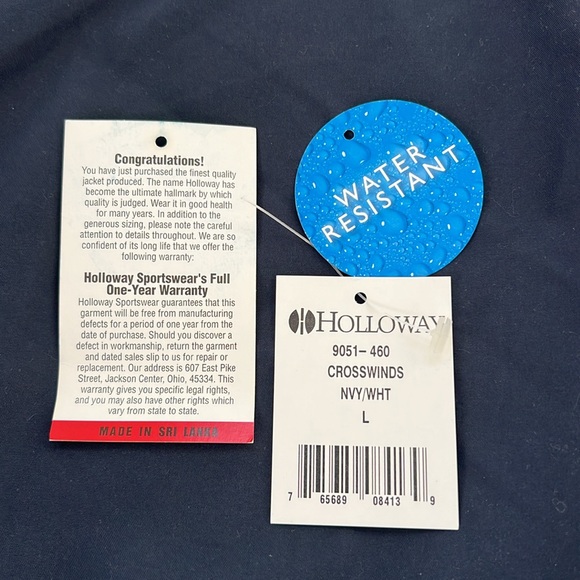 Titans Football Windbreaker Size L Pullover Jacket Holloway - Picture 6 of 7